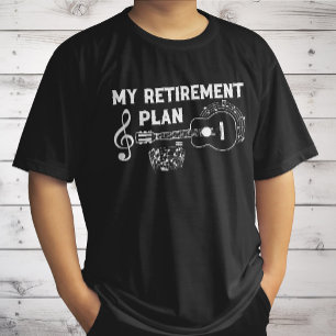 Mijn Pensioenplan Gitaar Grappige Musici T-shirt