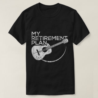 Mijn Pensioenplan Gitaar Muziek Ontwerp T-shirt