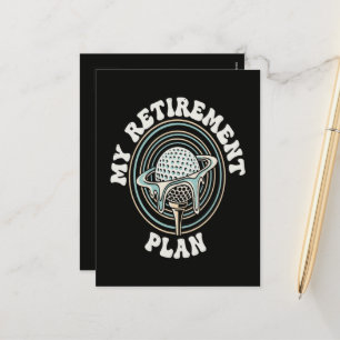 Mijn Pensioenplan Golf Gepensioneerde Golfer Feestdagenkaart