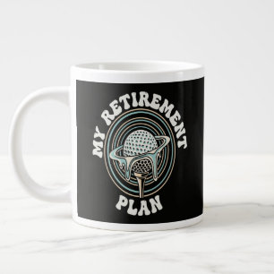 Mijn Pensioenplan Golf Gepensioneerde Golfer Grote Koffiekop