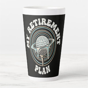 Mijn Pensioenplan Golf Gepensioneerde Golfer Latte Mok
