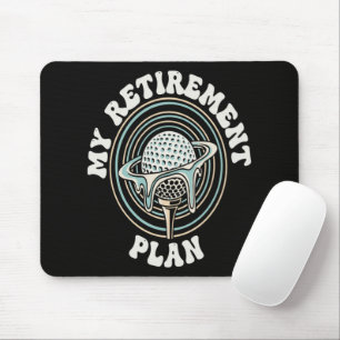 Mijn Pensioenplan Golf Gepensioneerde Golfer Muismat