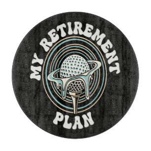 Mijn Pensioenplan Golf Gepensioneerde Golfer Snijplank