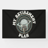 Mijn Pensioenplan Golf Gepensioneerde Golfer Spandoek (Horizontaal)