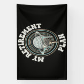 Mijn Pensioenplan Golf Gepensioneerde Golfer Spandoek (Verticaal)