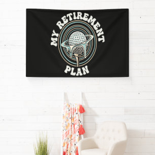 Mijn Pensioenplan Golf Gepensioneerde Golfer Spandoek