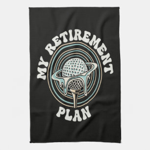 Mijn Pensioenplan Golf Gepensioneerde Golfer Theedoek