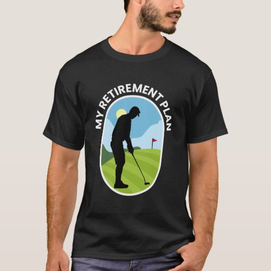 Mijn pensioenplan - Golf Golfing in Remoe Planning T-shirt (Voorkant)