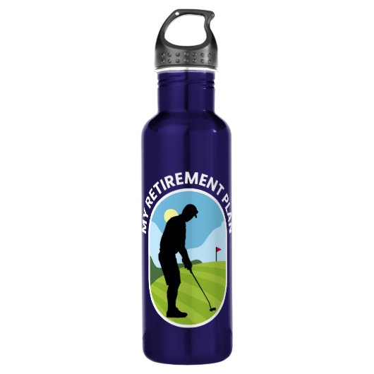 Mijn pensioenplan - Golf Golfing in Remoe Planning Waterfles (Voorkant)