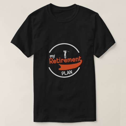 Mijn pensioenplan golf t-shirt (Design voorkant)