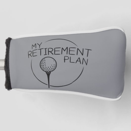 Mijn Pensioenplan Grappige Uitspraak Golfen Golfer Golfheadcover (Voorkant)
