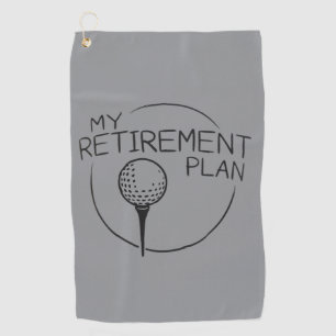 Mijn Pensioenplan Grappige Uitspraak Golfsport Gol Golfhanddoek