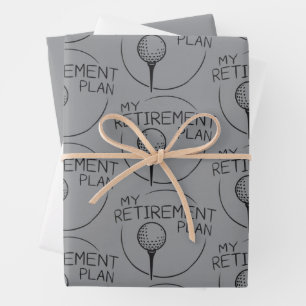 Mijn Pensioenplan Grappige Uitspraak Golfsport Gol Inpakpapier Vel