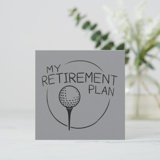 Mijn Pensioenplan Grappige Uitspraak Golfsport Gol Kaart (Staand voorkant)