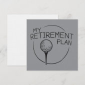 Mijn Pensioenplan Grappige Uitspraak Golfsport Gol Kaart (Voorkant / Achterkant)