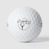 Mijn Pensioenplan Grappige Uitspraak Golfsporter G Golfballen (Voorkant)