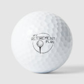 Mijn Pensioenplan Grappige Zegging Golf Golfer Golfballen (Voorkant)