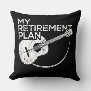 Mijn pensioenplan Guitar Funny Musicians Kussen