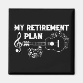 Mijn pensioenplan Guitar Funny Musicians Magneet (Voorkant)