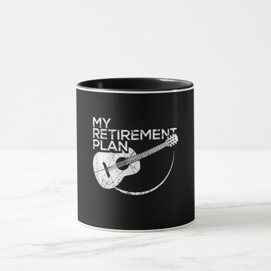 Mijn pensioenplan Guitar Funny Musicians Mok (Midden)