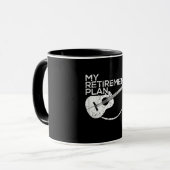 Mijn pensioenplan Guitar Funny Musicians Mok (Voorkant links)