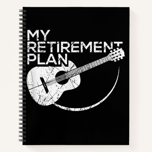 Mijn pensioenplan Guitar Funny Musicians Notitieboek (Voorkant)
