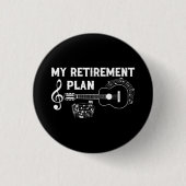 Mijn pensioenplan Guitar Funny Musicians Ronde Button 3,2 Cm (Voorkant)