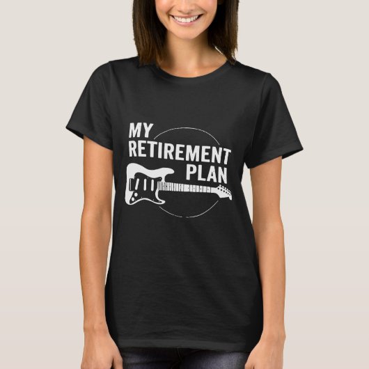 Mijn pensioenplan Guitar Musicians T-shirt (Voorkant)