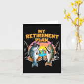 Mijn pensioenplan is Fun Fish Gevist Fisherman A Kaart (Gele Bloem)