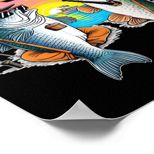 Mijn pensioenplan is Fun Fish Gevist Fisherman A Poster (Hoek)