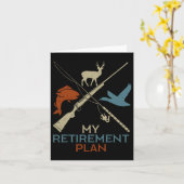 Mijn Pensioenplan Jacht Vist Hunter Grandfat Kaart (Gele Bloem)