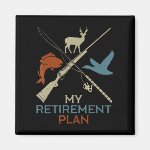 Mijn Pensioenplan Jacht Vist Hunter Grandfat Magneet