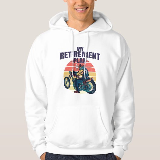 Mijn pensioenplan motorfietsen hoodie (Voorkant)