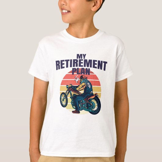 Mijn pensioenplan motorfietsen t-shirt (Voorkant)