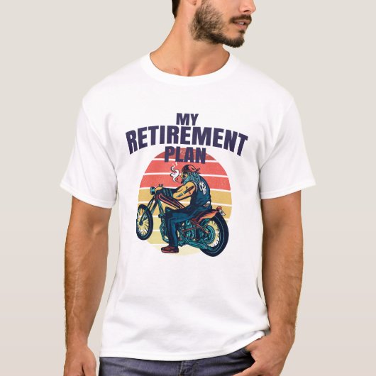 Mijn pensioenplan motorfietsen t-shirt (Voorkant)