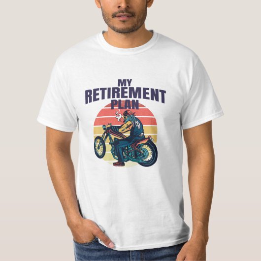 Mijn pensioenplan motorfietsen t-shirt (Voorkant)