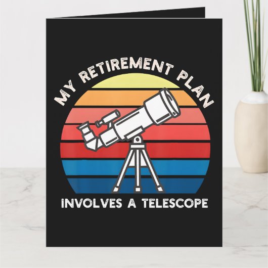 Mijn Pensioenplan Omvat Een Telescoop Bedankkaart (Voorkant)