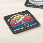 Mijn Pensioenplan Omvat Een Telescoop Bier Onderzetter (Linkerzijde)