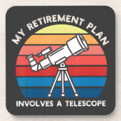 Mijn Pensioenplan Omvat Een Telescoop Bier Onderzetter (Voorkant)