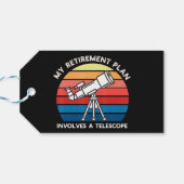 Mijn Pensioenplan Omvat Een Telescoop Cadeaulabel (Achterkant Horizontaal)
