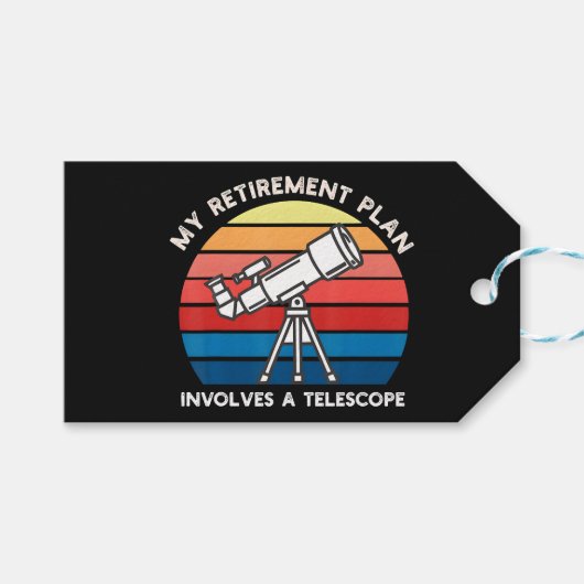 Mijn Pensioenplan Omvat Een Telescoop Cadeaulabel (Voorkant (Horizontaal))