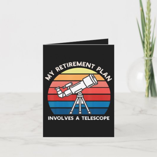 Mijn Pensioenplan Omvat Een Telescoop Feestdagen Kaart (Voorkant)