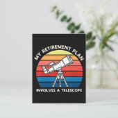 Mijn Pensioenplan Omvat Een Telescoop Feestdagenkaart (Staand voorkant)
