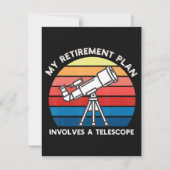 Mijn Pensioenplan Omvat Een Telescoop Feestdagenkaart (Voorkant)
