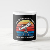 Mijn Pensioenplan Omvat Een Telescoop Grote Koffiekop (Rechts)