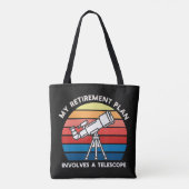 Mijn Pensioenplan Omvat Een Telescoop Tote Bag (Achterkant)