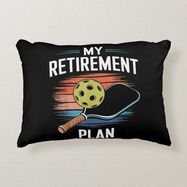 Mijn Pensioenplan Pickleball Speler Accent Kussen (Voorkant)