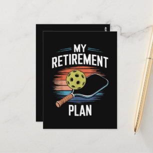 Mijn Pensioenplan Pickleball Speler Briefkaart