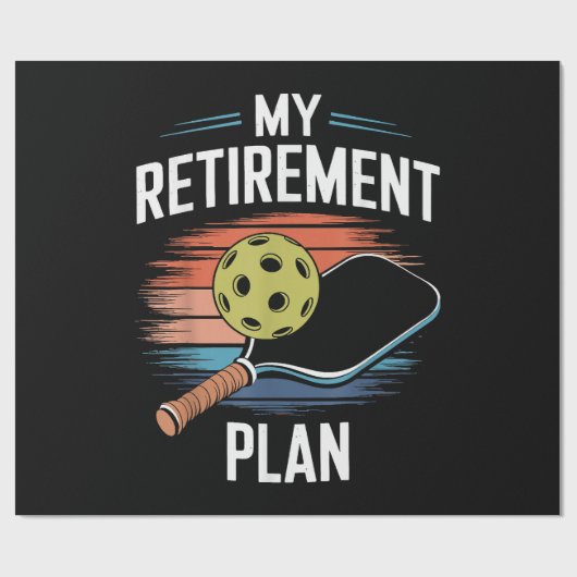 Mijn Pensioenplan Pickleball Speler Cadeaupapier (Vlak)