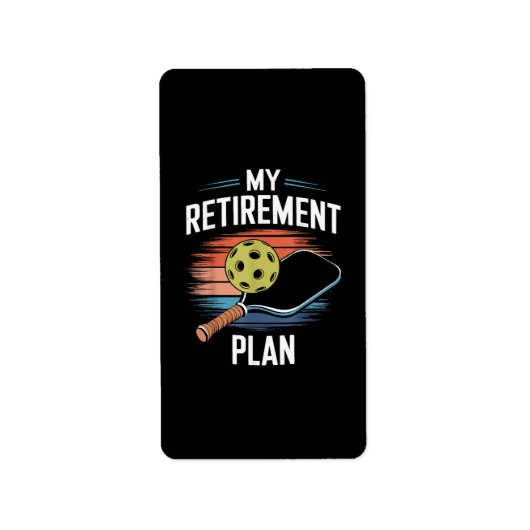 Mijn Pensioenplan Pickleball Speler Etiket (Voorkant)
